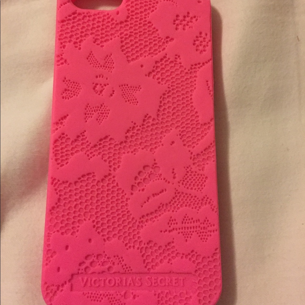 Pink floral rubber Victoria Secret iPhone 5case